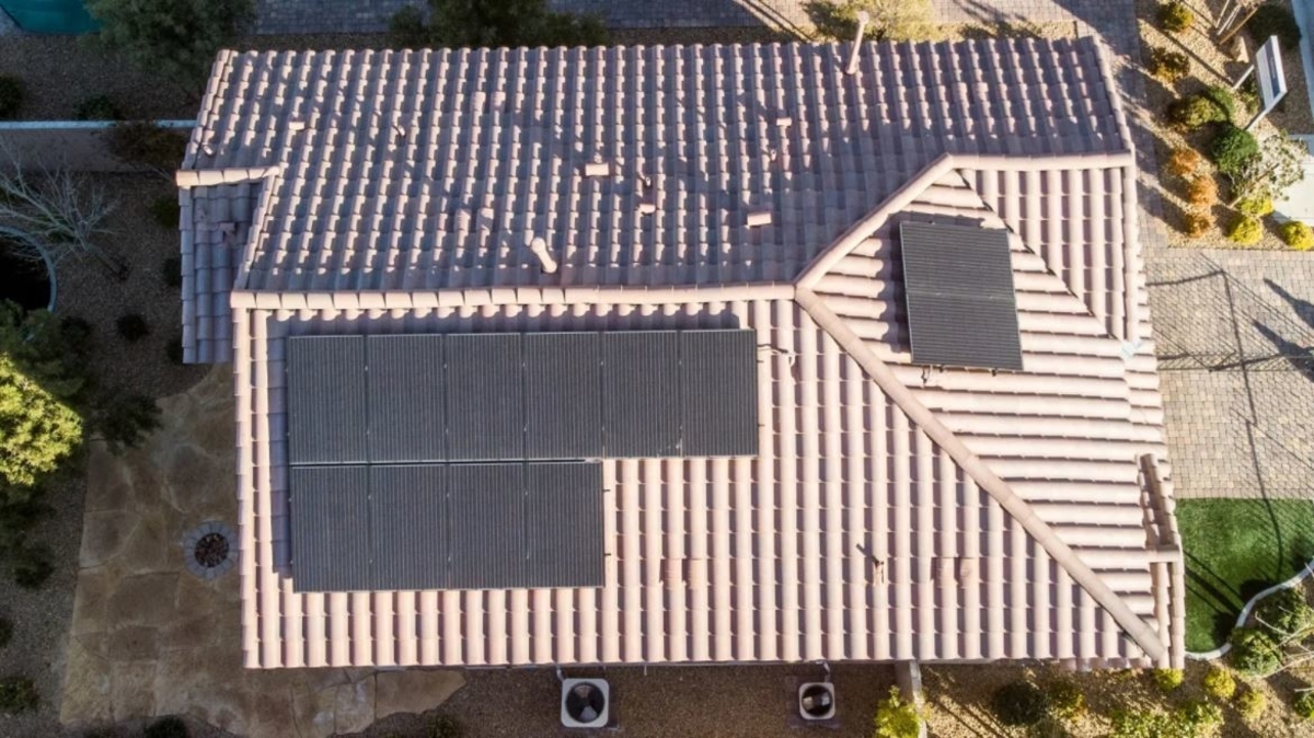 Single-Family Home with solar panels