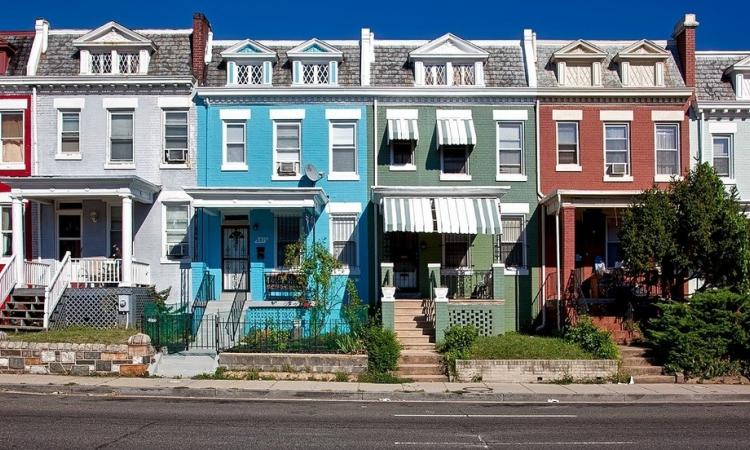 DC Neighborhood with houses